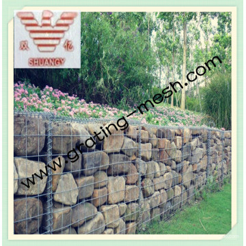 Fábrica caliente de la cesta de Gabion Galvanizado y del PVC Gabion